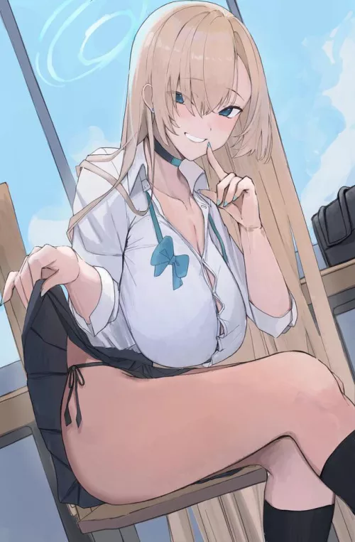 Asuna showing off her thighs by xKillua666