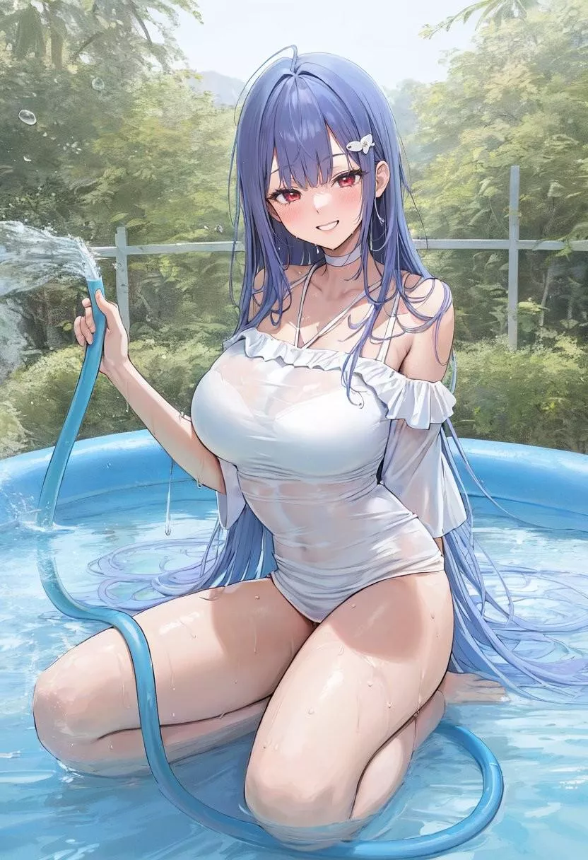 Backyard Soak in the Pool posted by CheetahSperm18