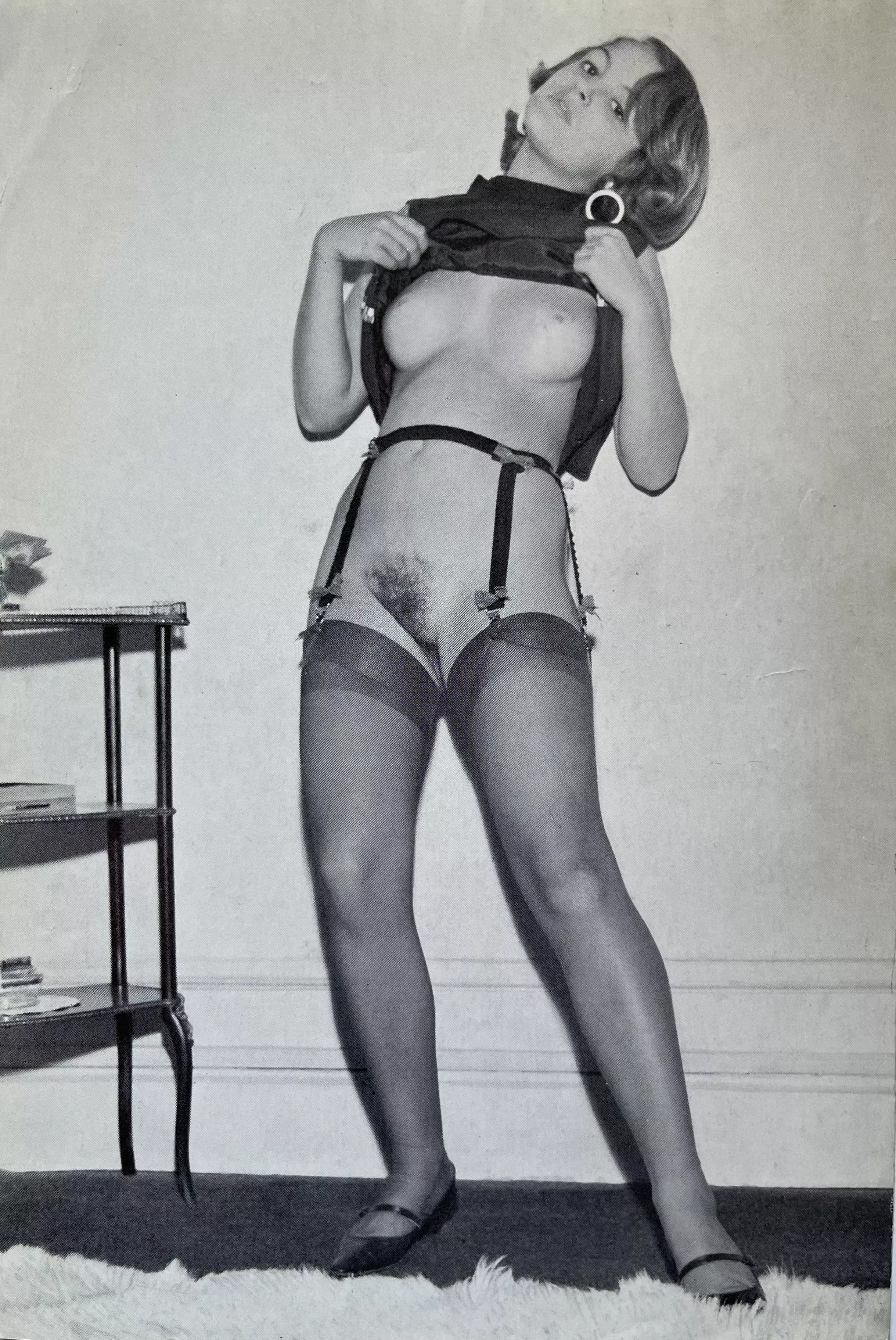 She’s Got Black Stockings, But No Underwear posted by ahilava