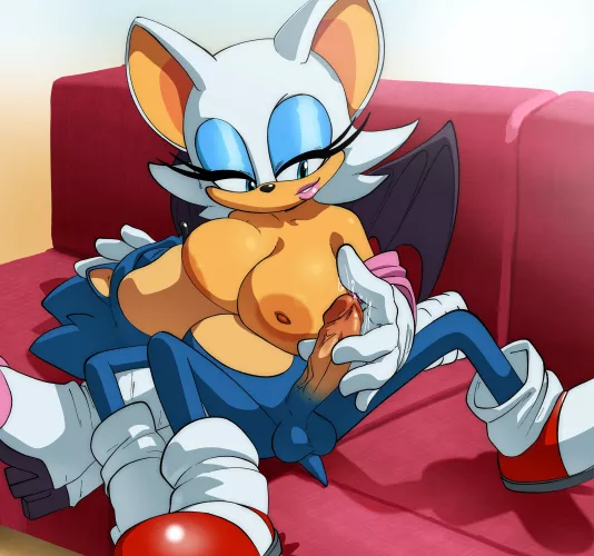 Sonic & Rouge (Artist:CoolerInker/Inker_Comics) by White-Whiskey