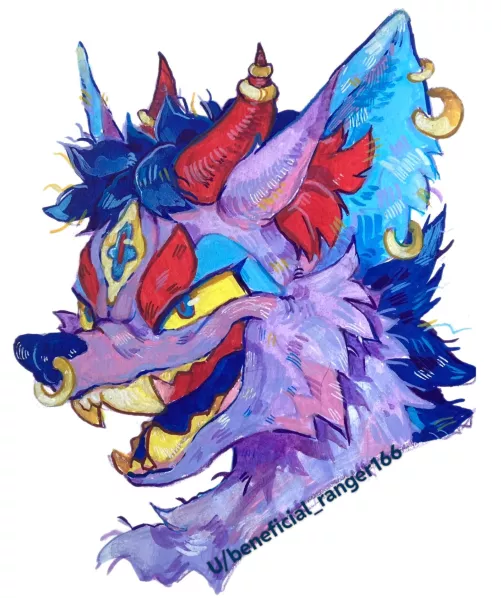 Art collab I make with a friend! I make the sketch and he colored it :D he’s crabbyalldayandallnight on IG! by Beneficial-Ranger166