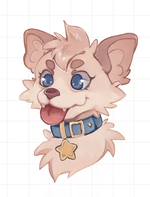 fluffy boi (art by me) by fornaciart