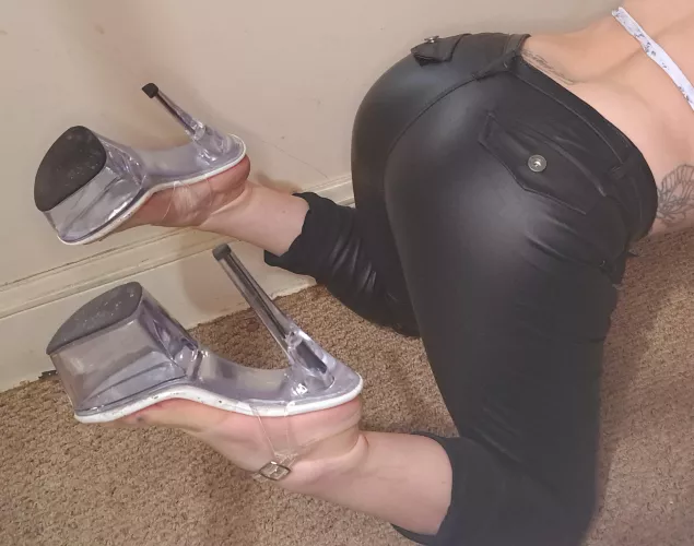 Heels and leather great combo by lucyana85