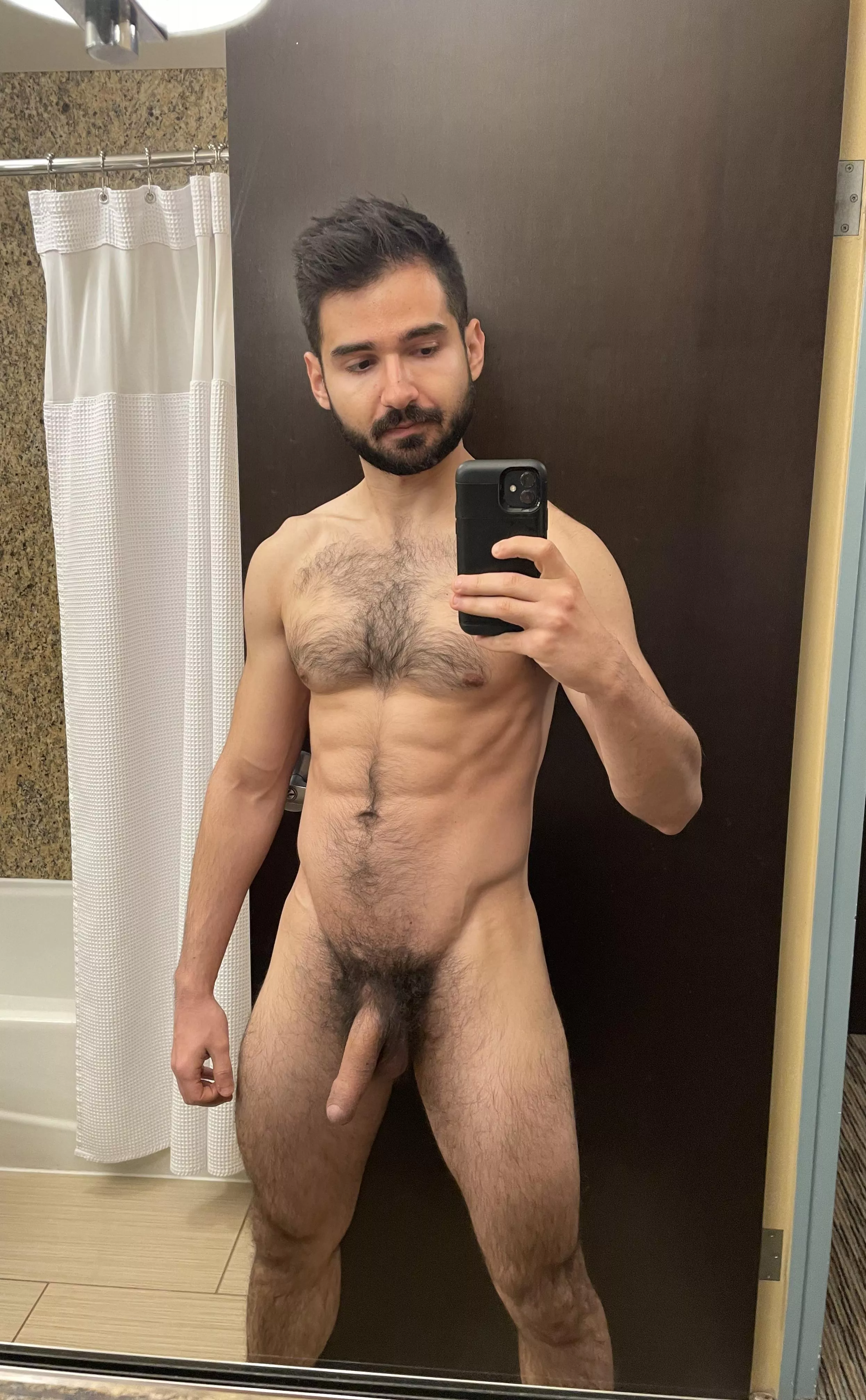 Hotel bathroom lighting really is the best. posted by scruffygaynerd