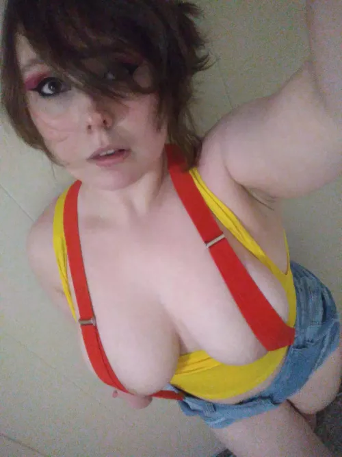 I love cosplaying sexy tomboy characters from videogames, but I think my tits are too big. by Cryptmommy1