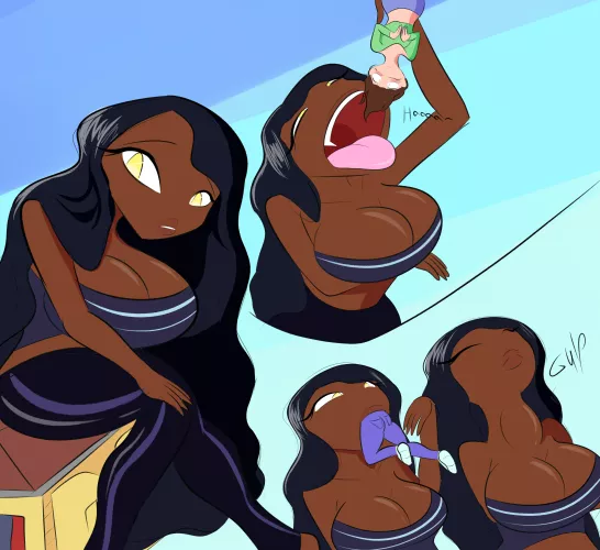 {Image} Gaya, a rare giantess living amongst humans (Art by JackMunchy) by JackMunchy