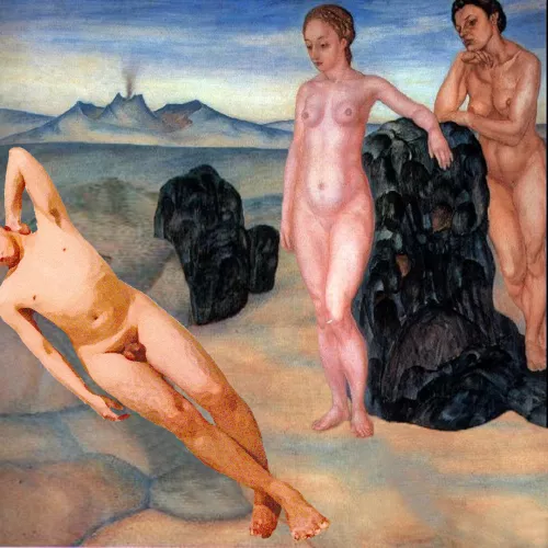 Naked Sleep (Based on Sleep by Kuzma Petrov-Vodkin from 1910) by Phantomths