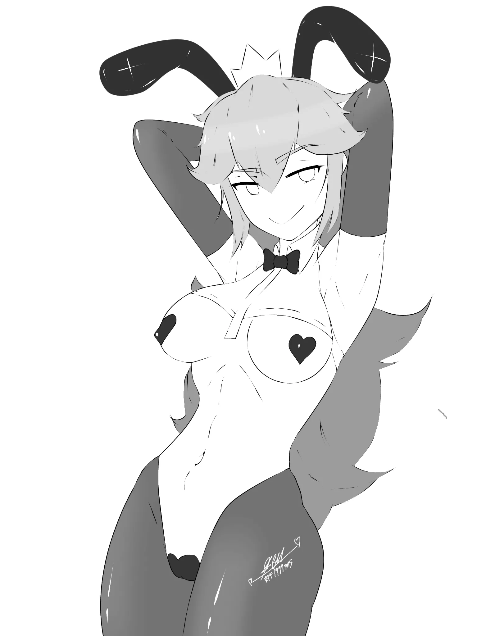 Reverse Bunny Suit Princess Peach by me. I'll add color soons hehe posted by warwalk3r