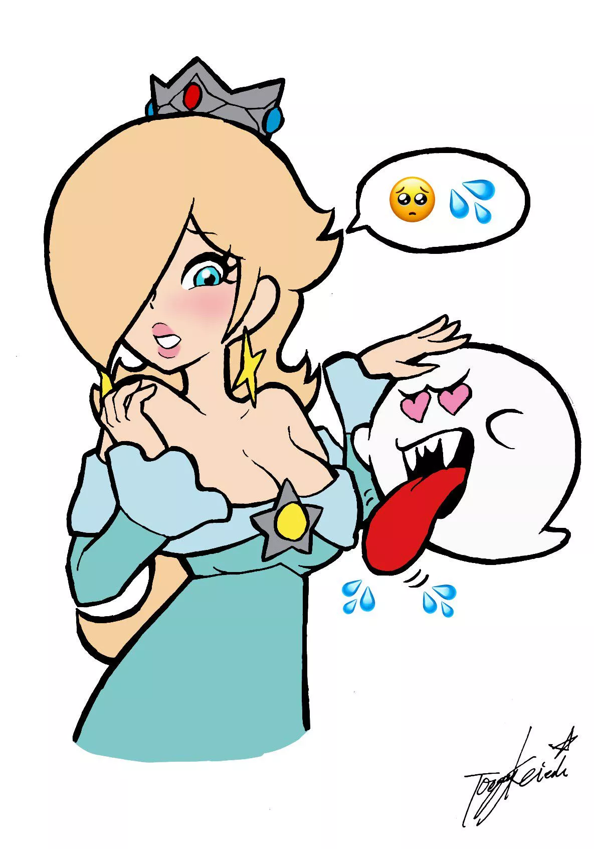 Rosalina gets harassed by a Boo (Toggy Keiichi) posted by ClaudiaLevantine