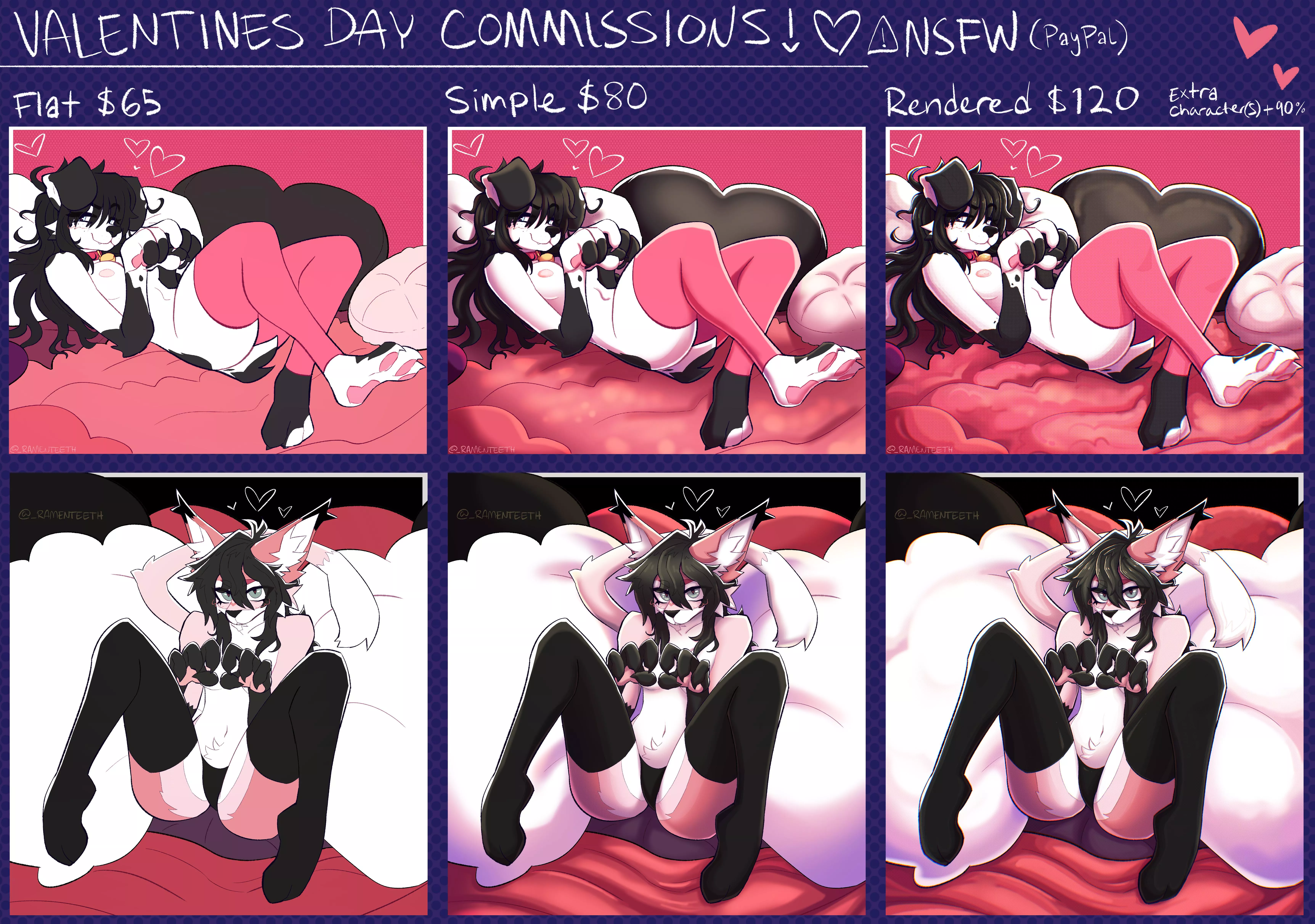 Valentine Day Themed Commissions! [F] (art by me) posted by ramenteeths