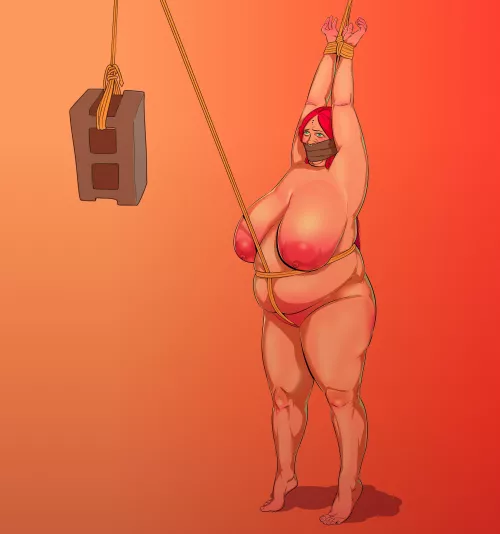 Weighted crotchrope keeping her on her toes by subumu