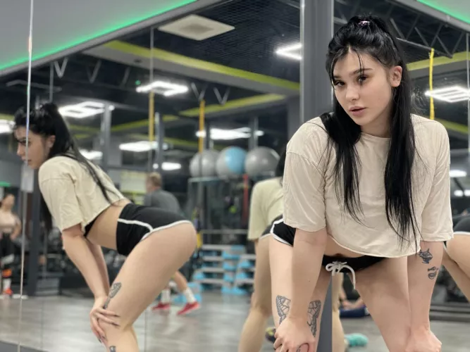 What you taking off first my thong or sports bra? by Mugshot___