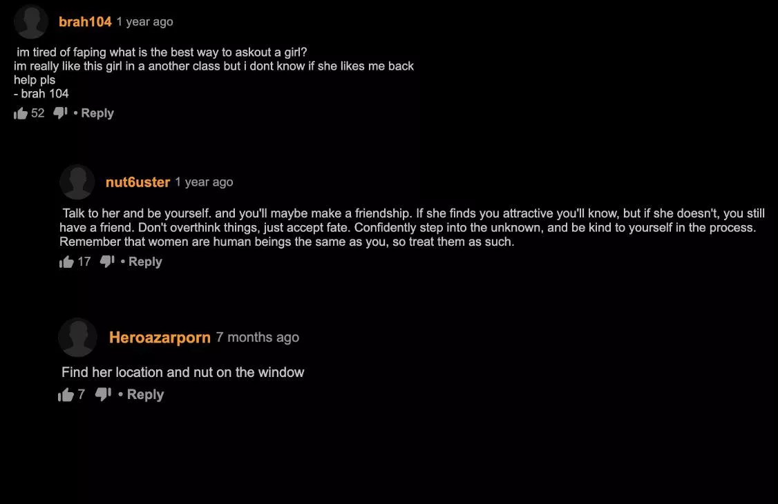 Wholesome advice posted by PrizeArcher