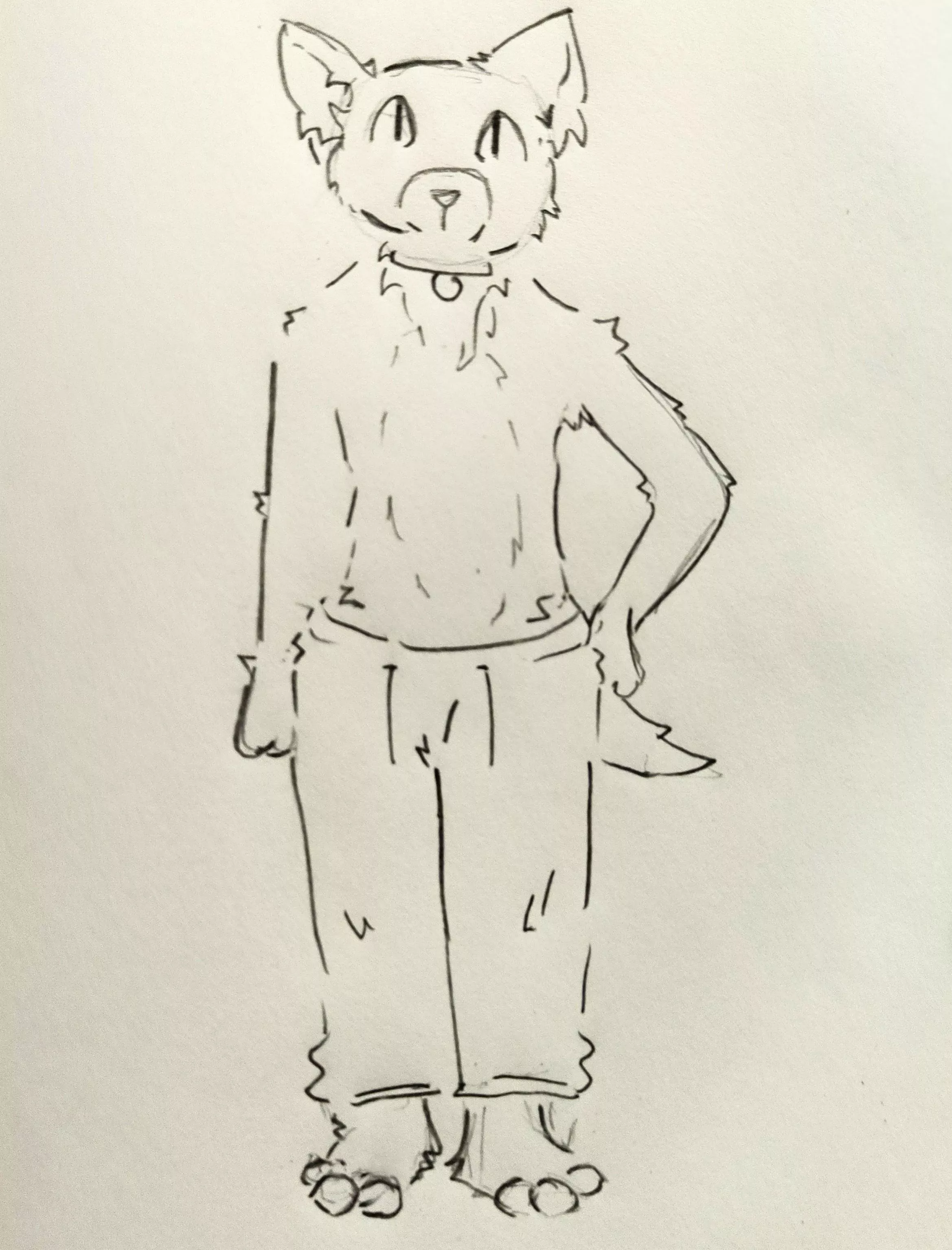 A quick doodle of my fursona, Minty! I'll draw the fursonas of the first three who comments ;3 posted by Bronze_Otter