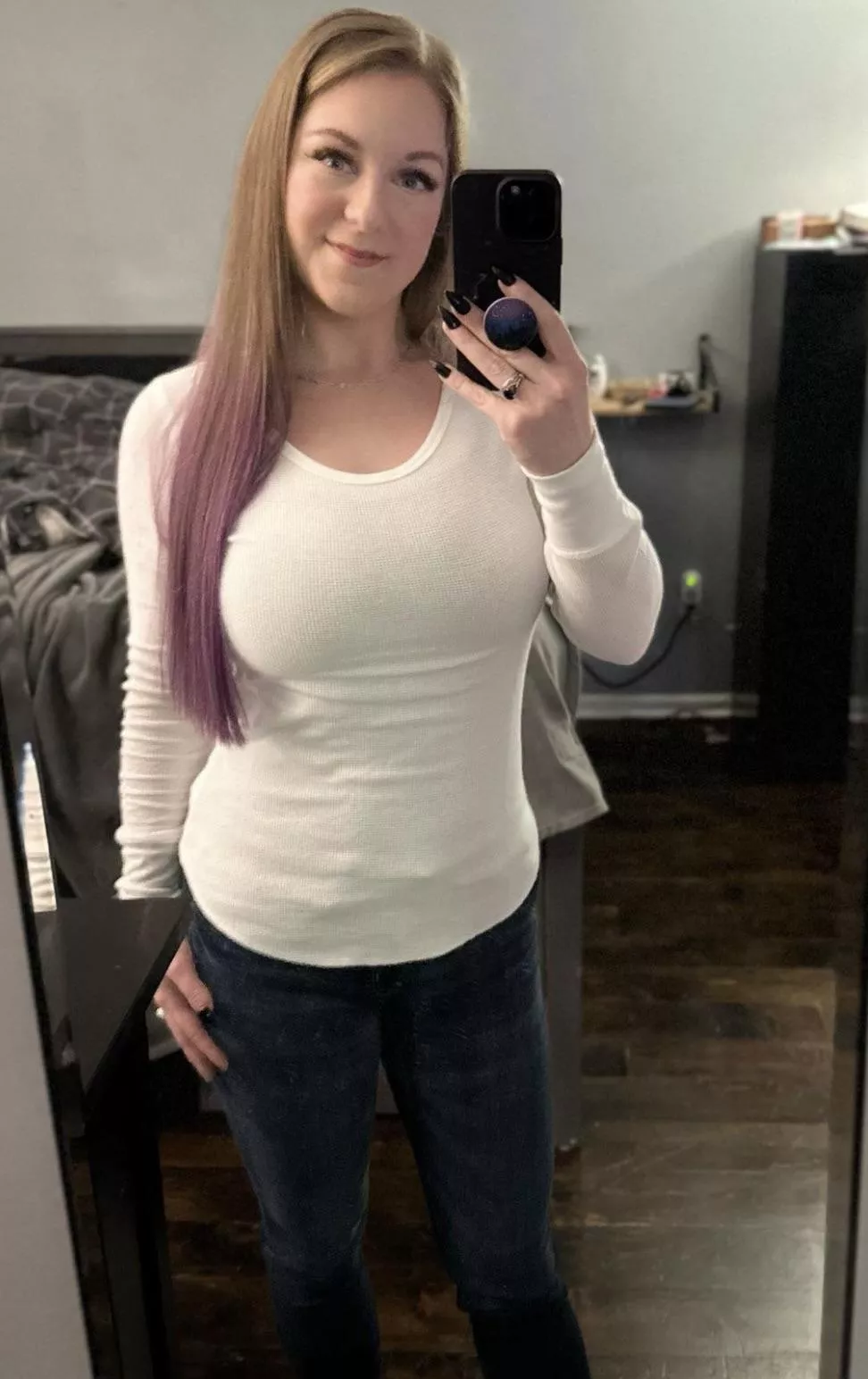 Big sweater puppies aren’t the only big things she hides… posted by Ddbewps4me