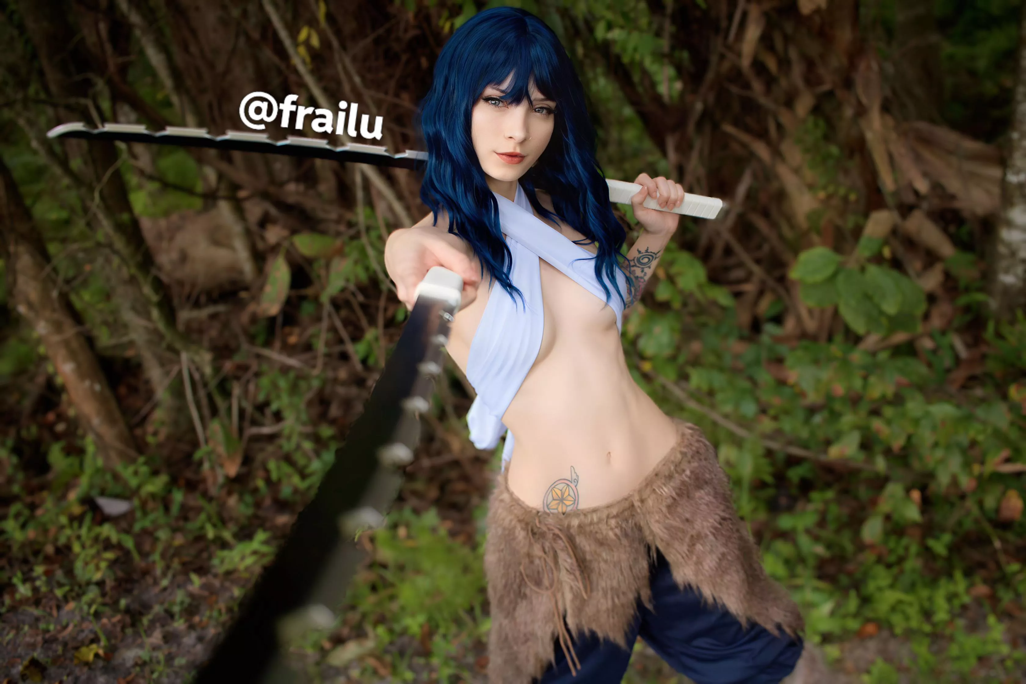Female Inosuke cosplay posted by frailu_