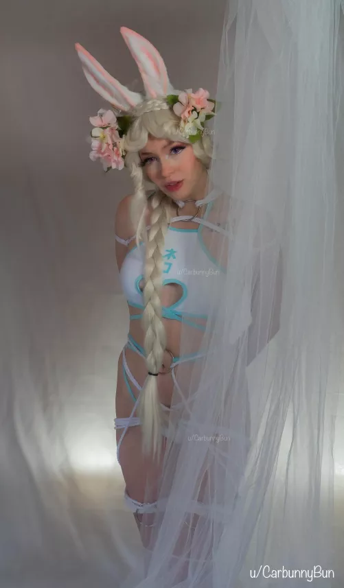 Just a tied up Snow Bunny, ringing in the new year~ 🤍❄️ by CarbunnyBun