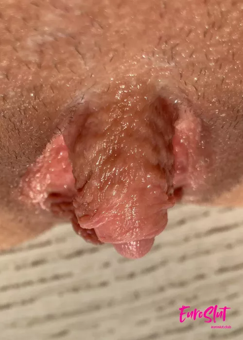 Looked down to see this throbbing between my legs today. It feels bigger. What do you think, does it look bigger? by theeuroslut