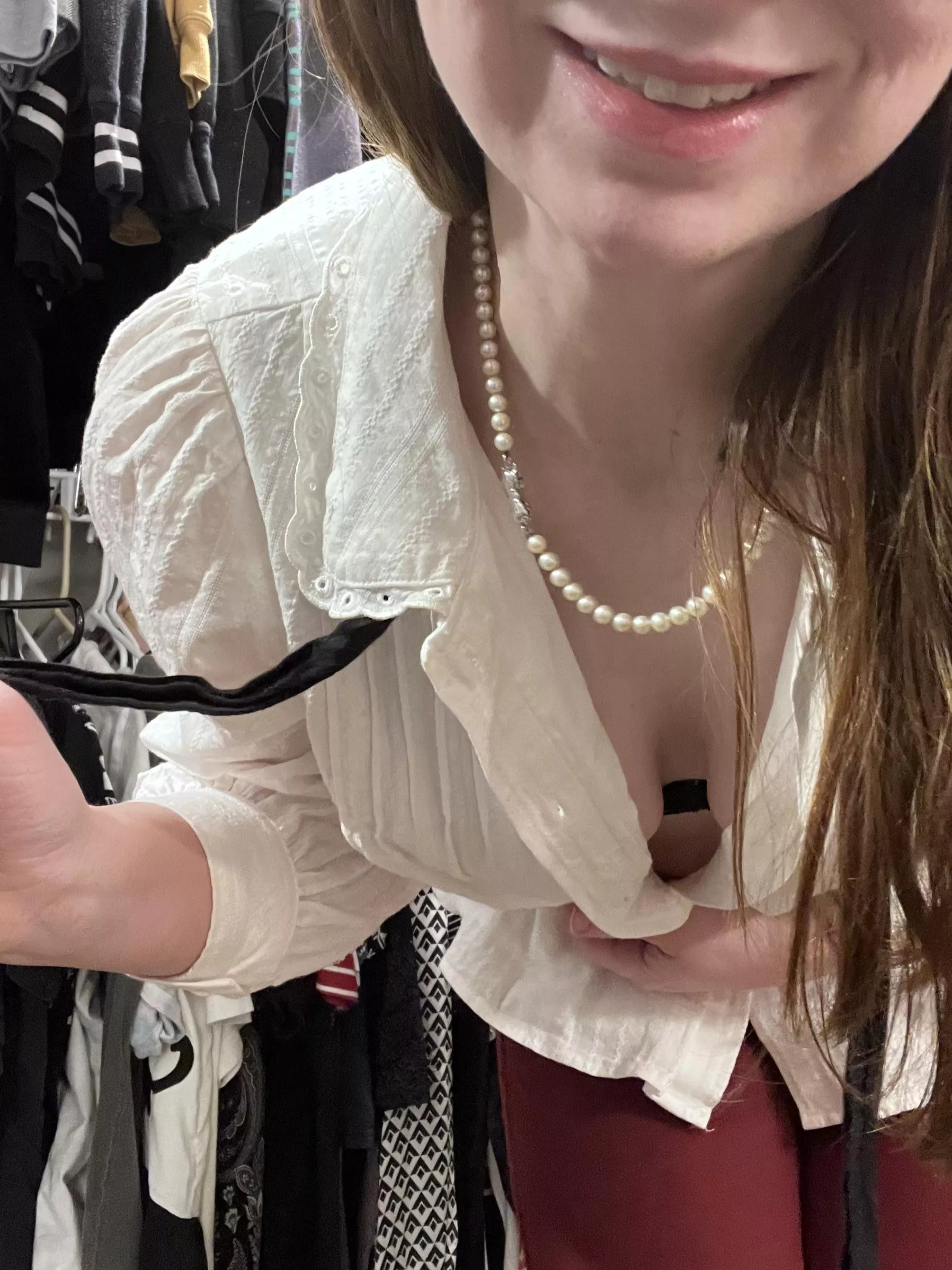 This blouse looks a lot better unbuttoned posted by Elenore_Hoesevelt