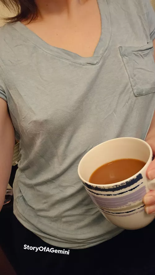 Work from home day, coffee and a tee by StoryOfAGemini