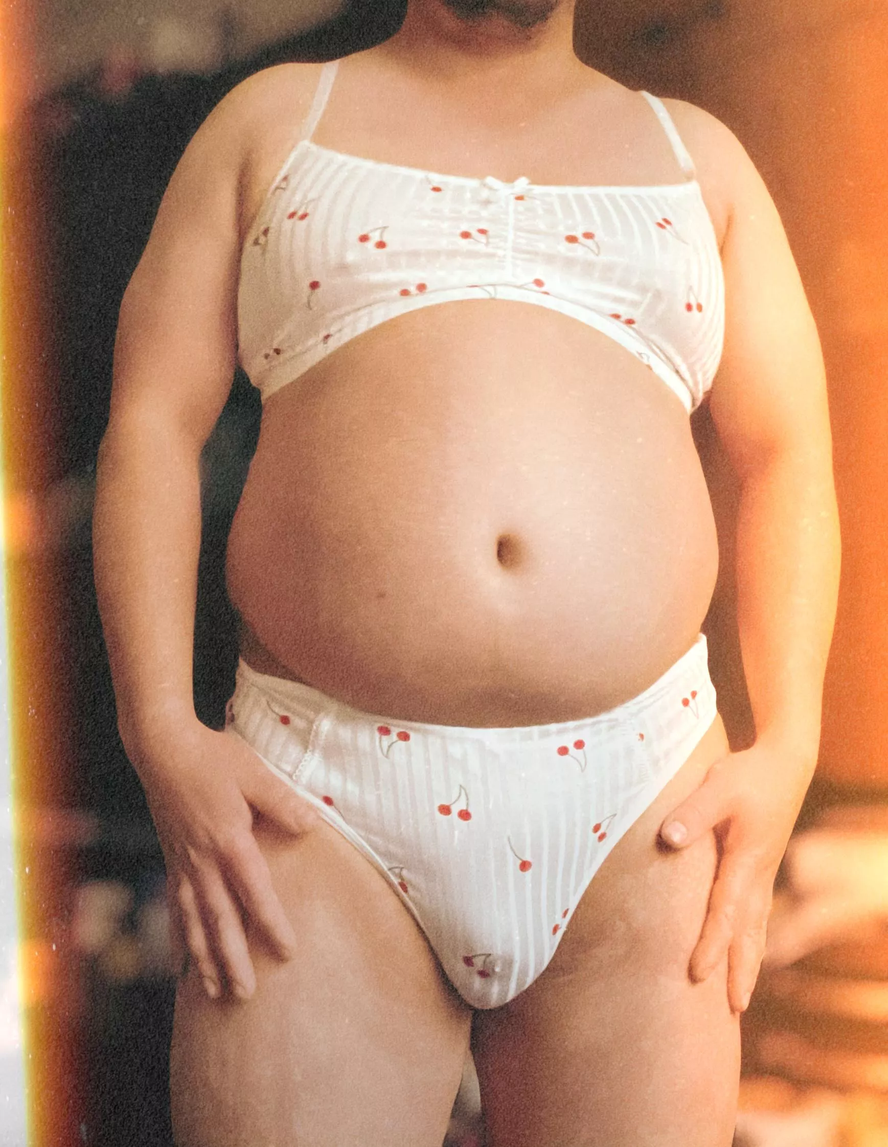 Chubby in white bra and slip posted by dersnider