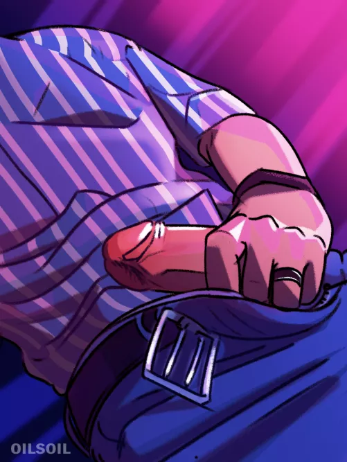 I drew a friend, at his request, what do you think his reaction was?🤭 by Oilsoi