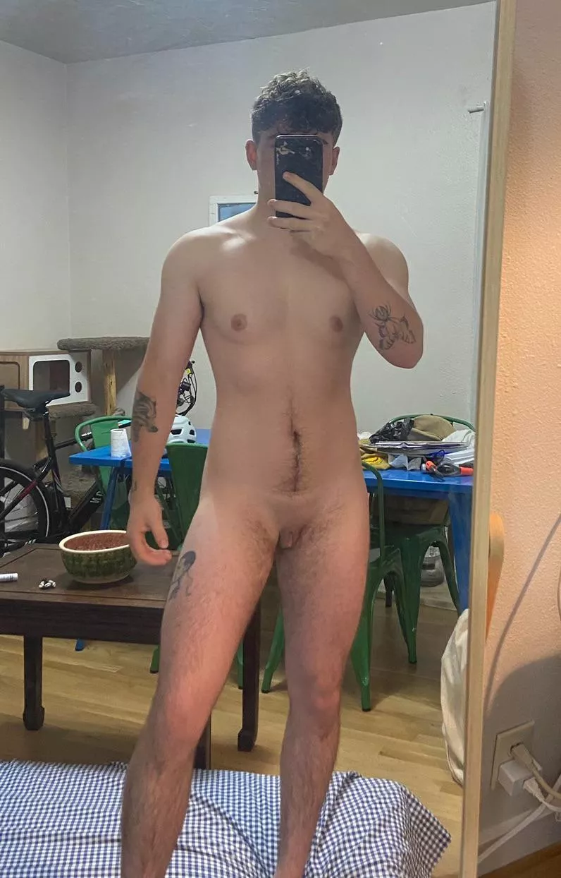 I know I’m kind of masc but I still have a pair of perky tits and a fat clit for you to suck posted by Blueglobe789