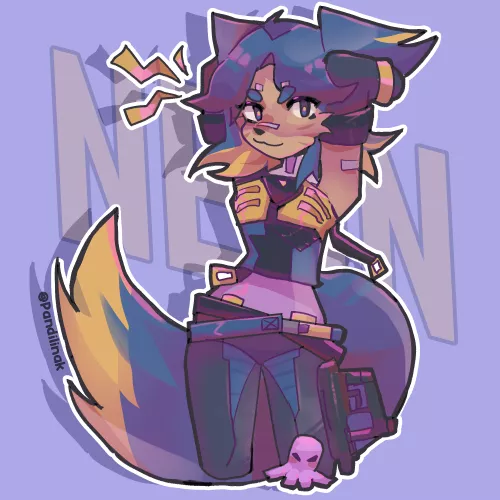 I transformed Valorant's neon into furry 😺⚡ (art by me) by Pandilinak