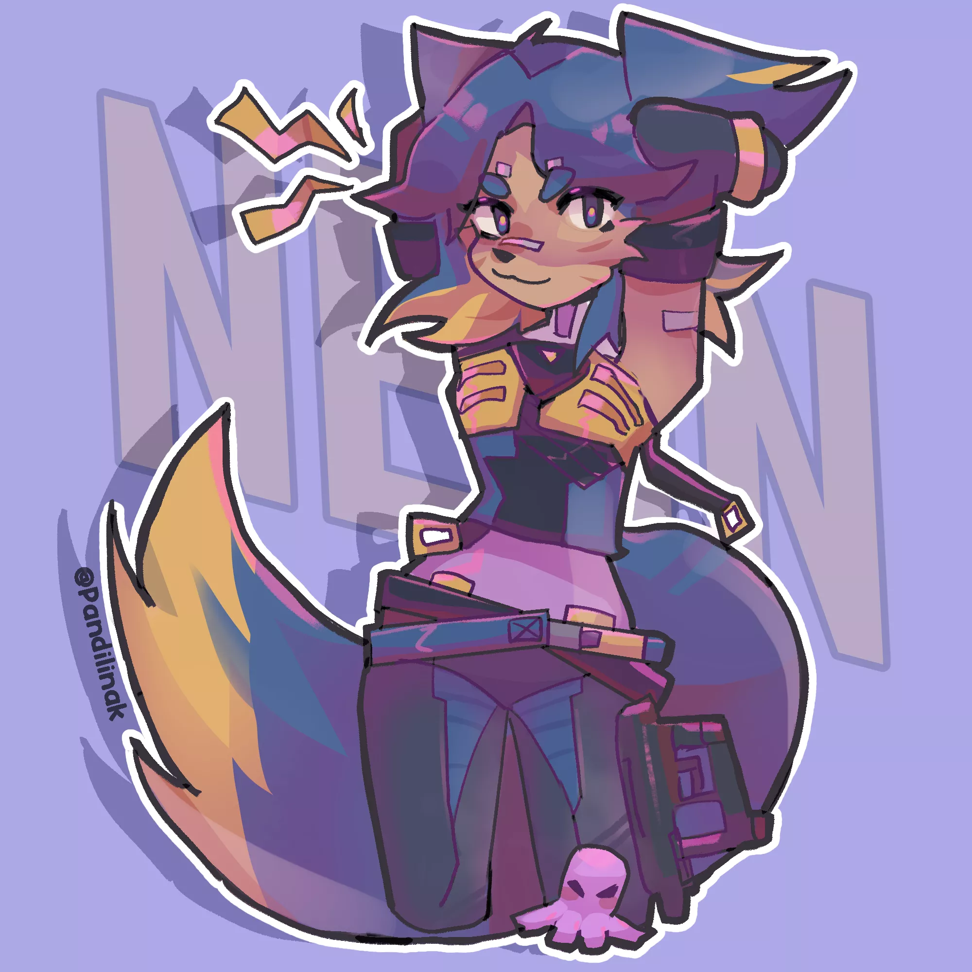 I transformed Valorant's neon into furry 😺⚡ (art by me) posted by Pandilinak