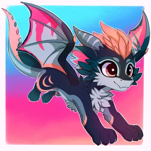 Joyful lil derg 💖🐲 by Empathic_Peach