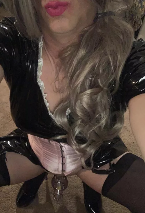 Locked sissy maid awaiting orders! by Intrigued_sissy_jess