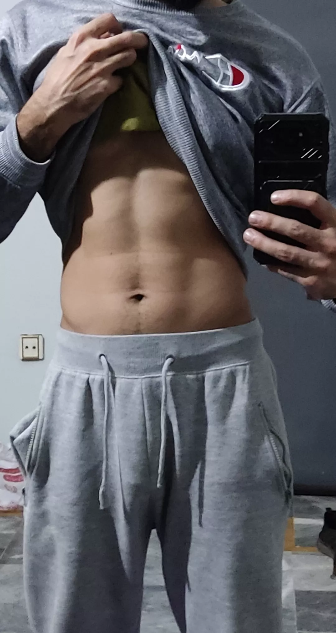 My girl always tells me not to wear my grey trousers. I never listen. posted by Loose_Psychology913