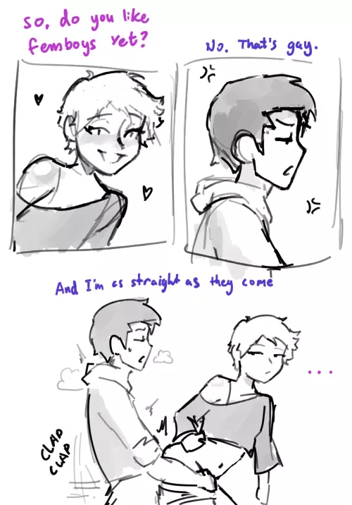 As straight as they cum~ by raid-that-ass