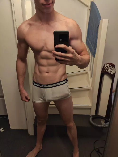 Bulging white boxers ;) by OwCo010