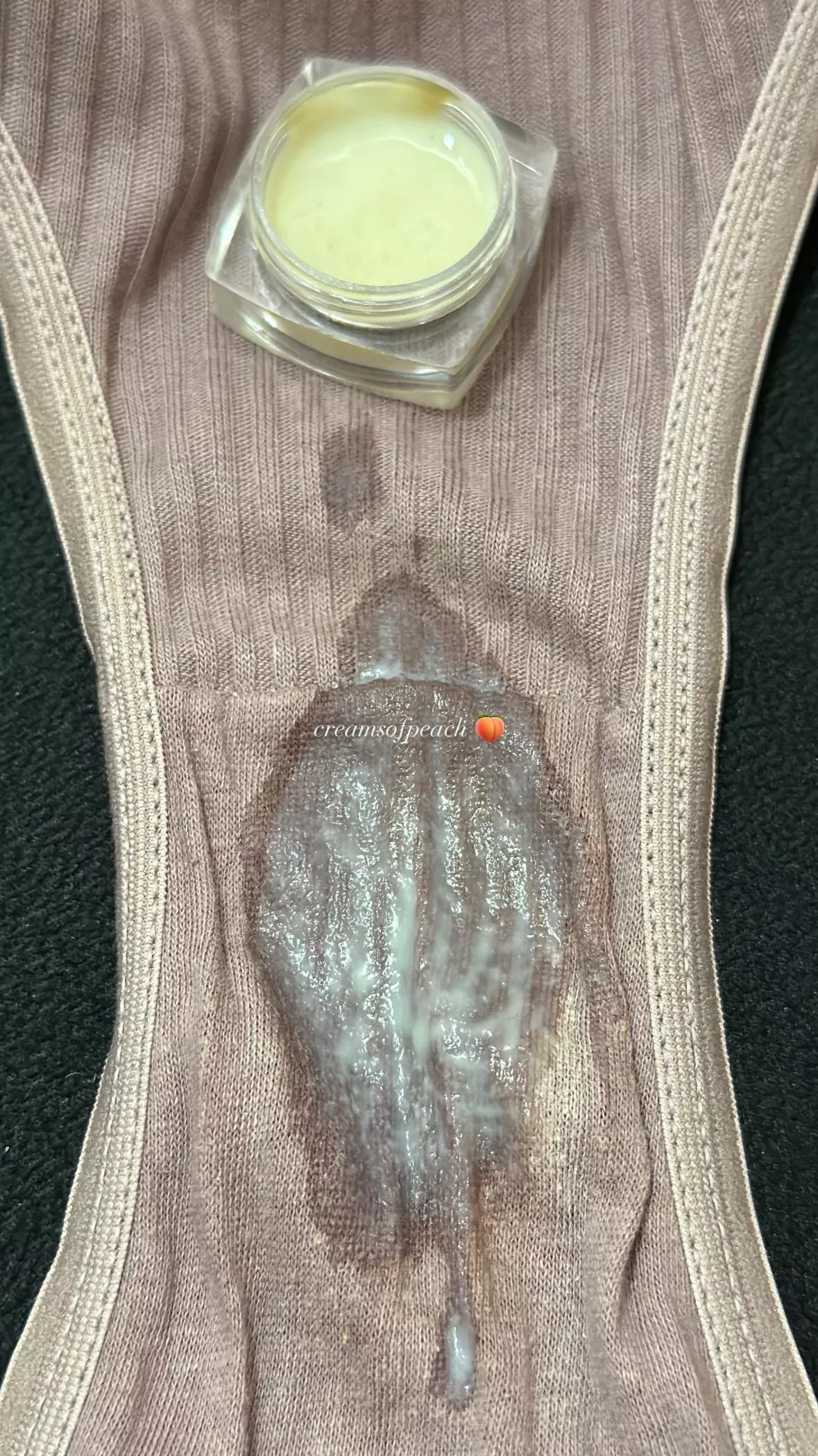 Creamy wet spot with a side of ovulation grool 🤤 posted by creamsofpeach
