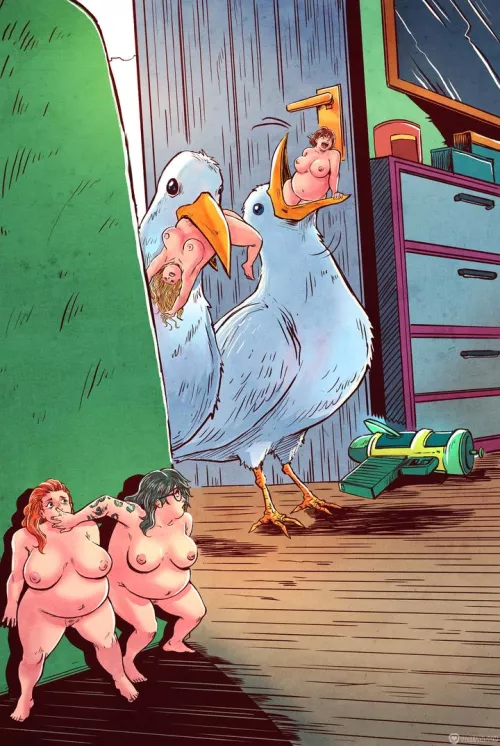 {image} Feeding the Birds (Altercomics - FRANTIC) [vore, shrunken woman, nonhuman pred, multiple girls, chubby girls, BBW, nudity] by Cezar_Nix