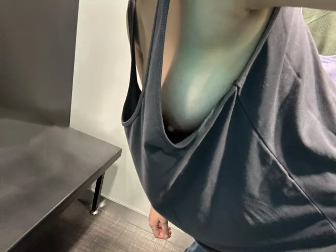 innocent side view, do you tell me that my nipple is sticking out, right away, after a while or not at all?? by lanaxxxbanana