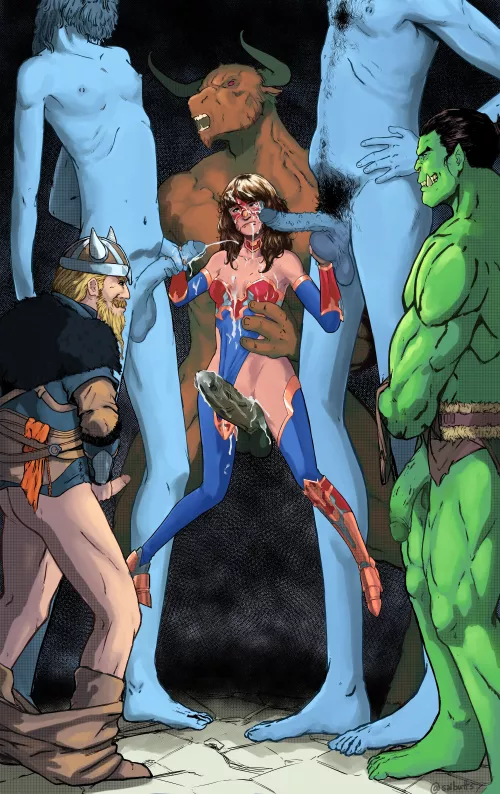 Kamala Kahn mythological gangbang (Ashmount) [Marvel Comics] by EnigmusPrime