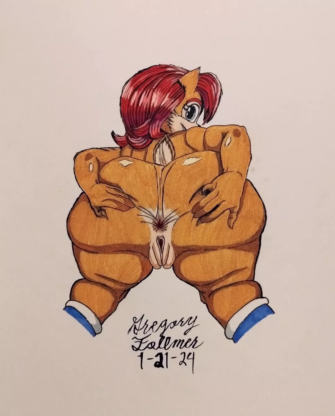 Princess Sally Acorn Sonic porn artwork - title : Sexy Princess Sally Acorn - artist : Greg 