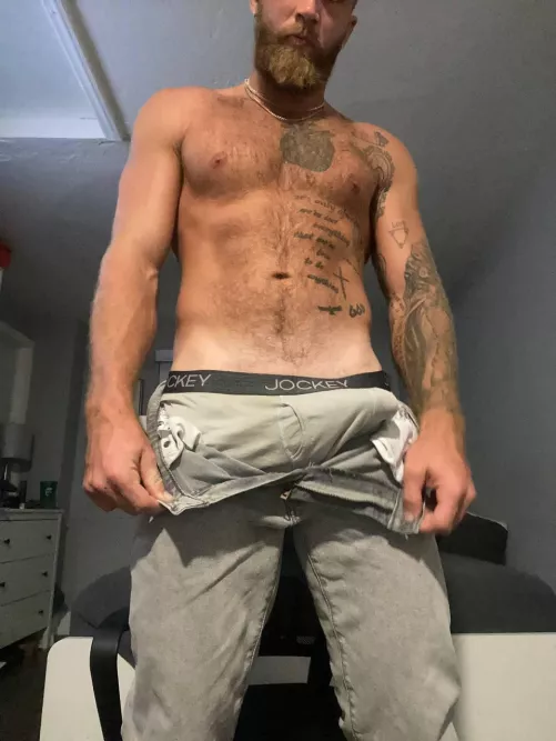 Think they know there’s a big ginger dick under these tight pants? by stephenkemp05