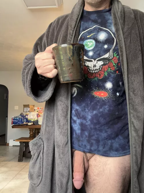 Who wants to join dad for some coffee on no pants Sunday? by Substantial-Pipe7806