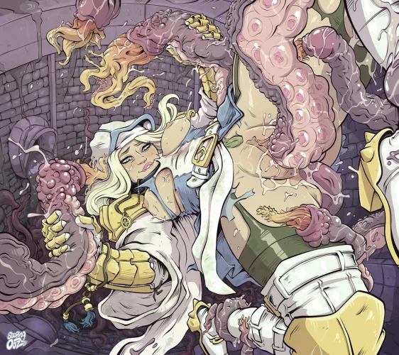 A Cleric takes some time out from the duties to visit a friend in the city's waterways, by @SeepingOoze by morapol