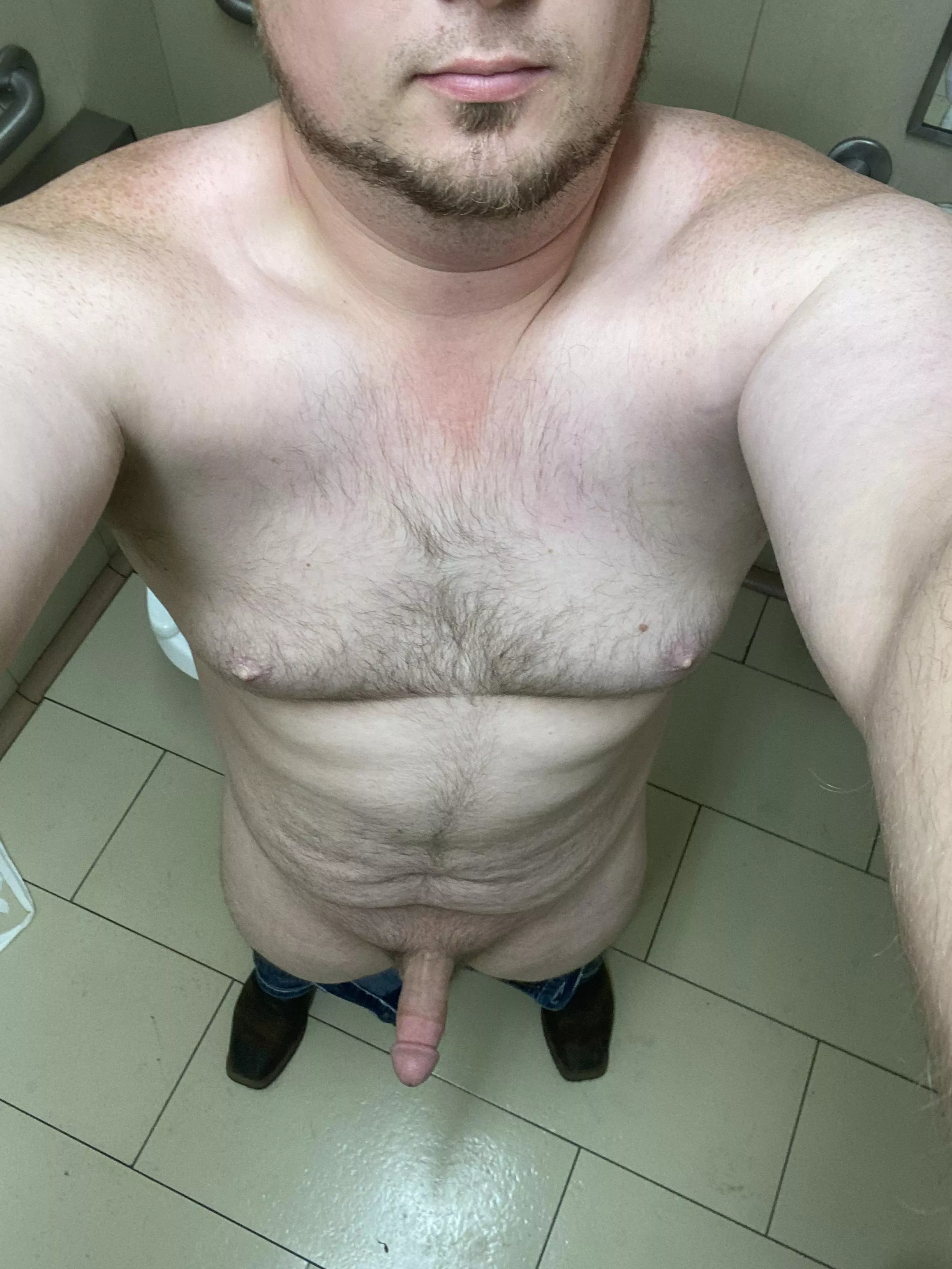 Bathroom stop to show it off 😋 posted by curiouscouple2024