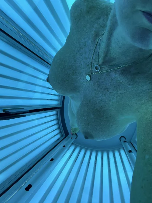 Boobs in blue getting some vitamin D by NawtyHellcat