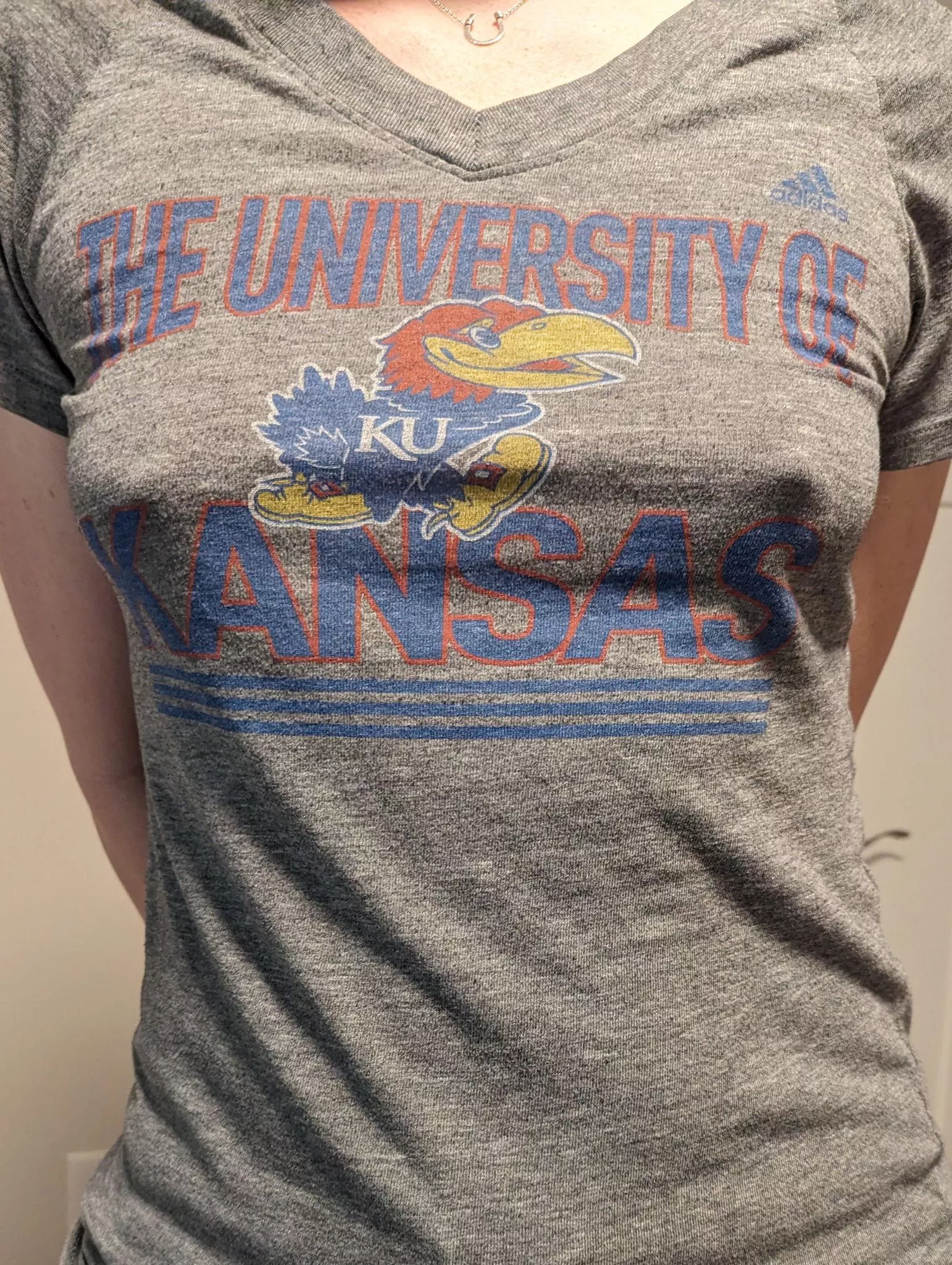 Braless in my Jayhawks shirt. posted by TOYST_OF