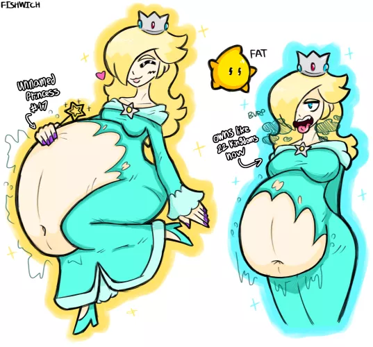 {image} Rosalina (female pred, female prey, digestion, fatal, soft vore, post vore) (OC by me) by FishWich_