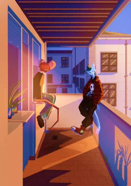 On the balcony by me by Raposeira