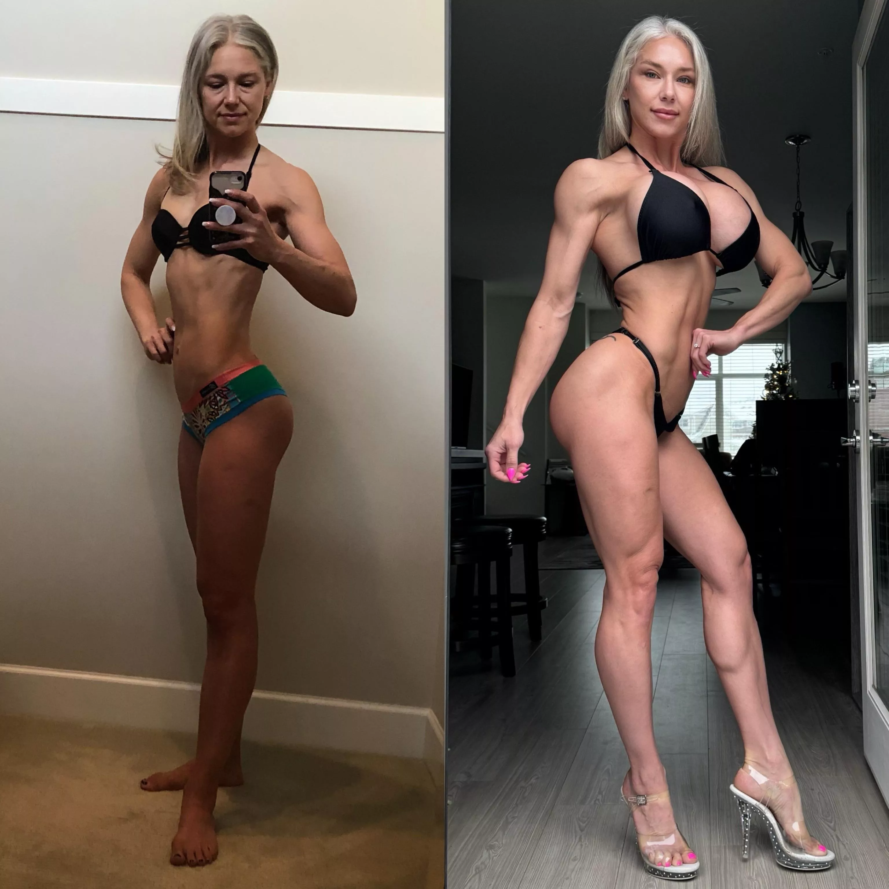 My 5 year bimbo transformation from skinny & flat to curvy & busty. posted by karenorlena