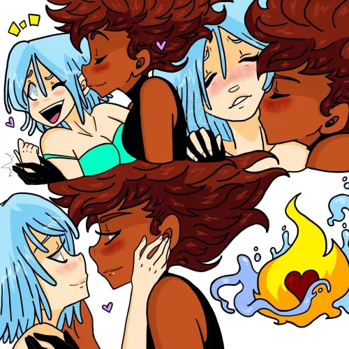 [Original][Our Little Universe] Those happy moments ❤️ Just a beautiful relationship between a pyro and siren 🔥💧 by OneLayerGirl