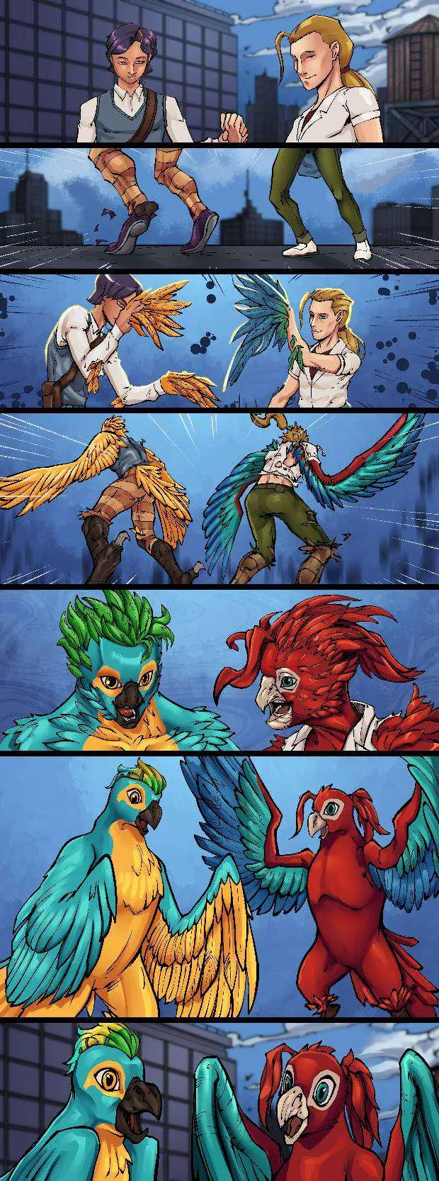 Parrot Transformation Drawn by my Genomod posted by ArtCollector02